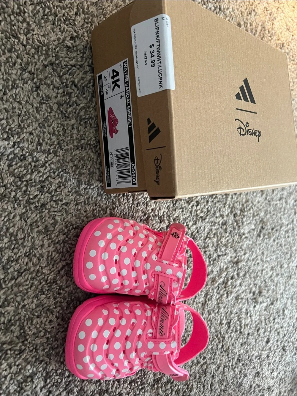 Disney Pink Minnie Polka Dot Water Shoes